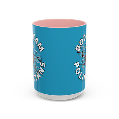 Bodycam the Politicians Drone Turquoise Accent Mug by cypherpunkgear.com