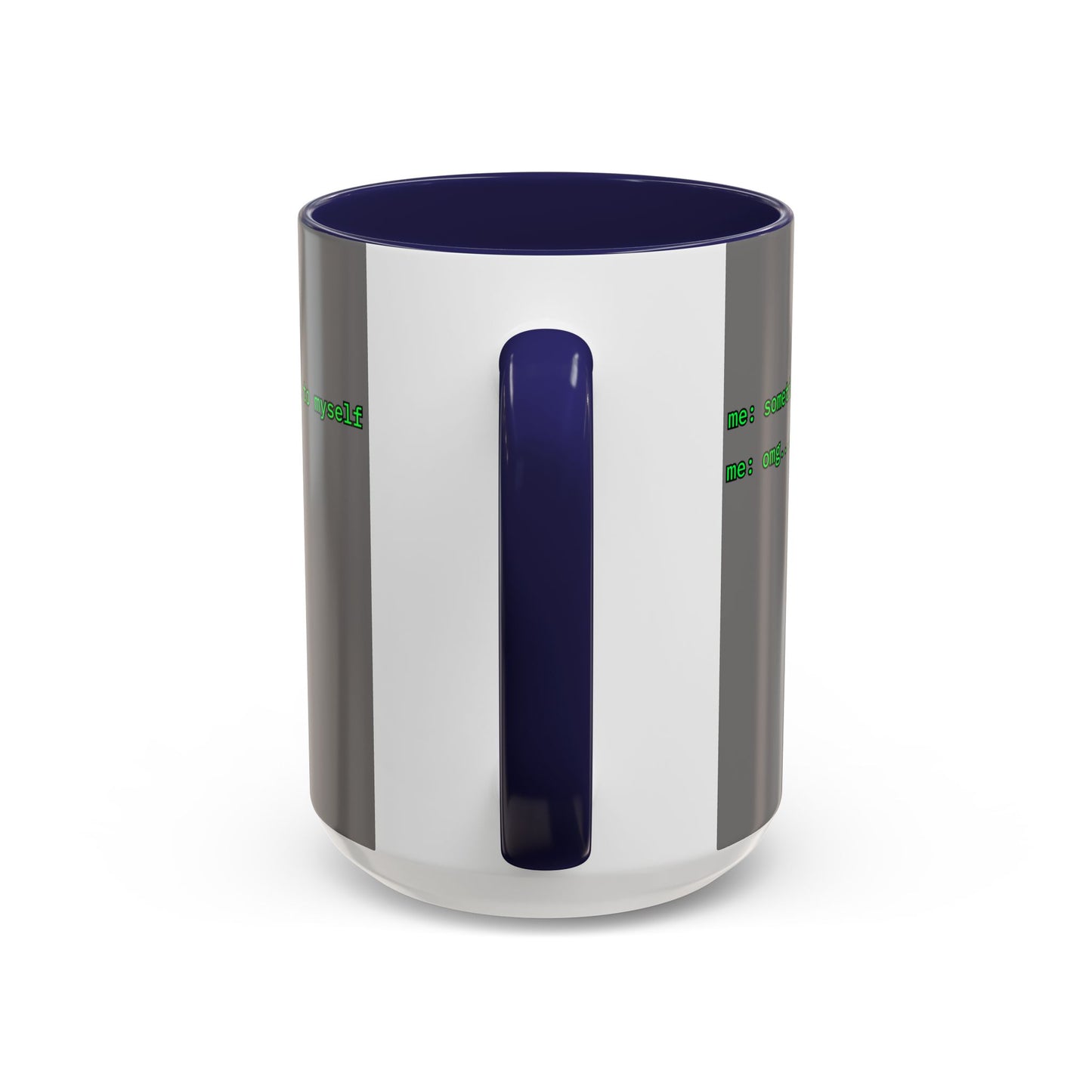 Sometimes I talk to myself - me: omg...same Grey Accent Mug by cypherpunkgear.com