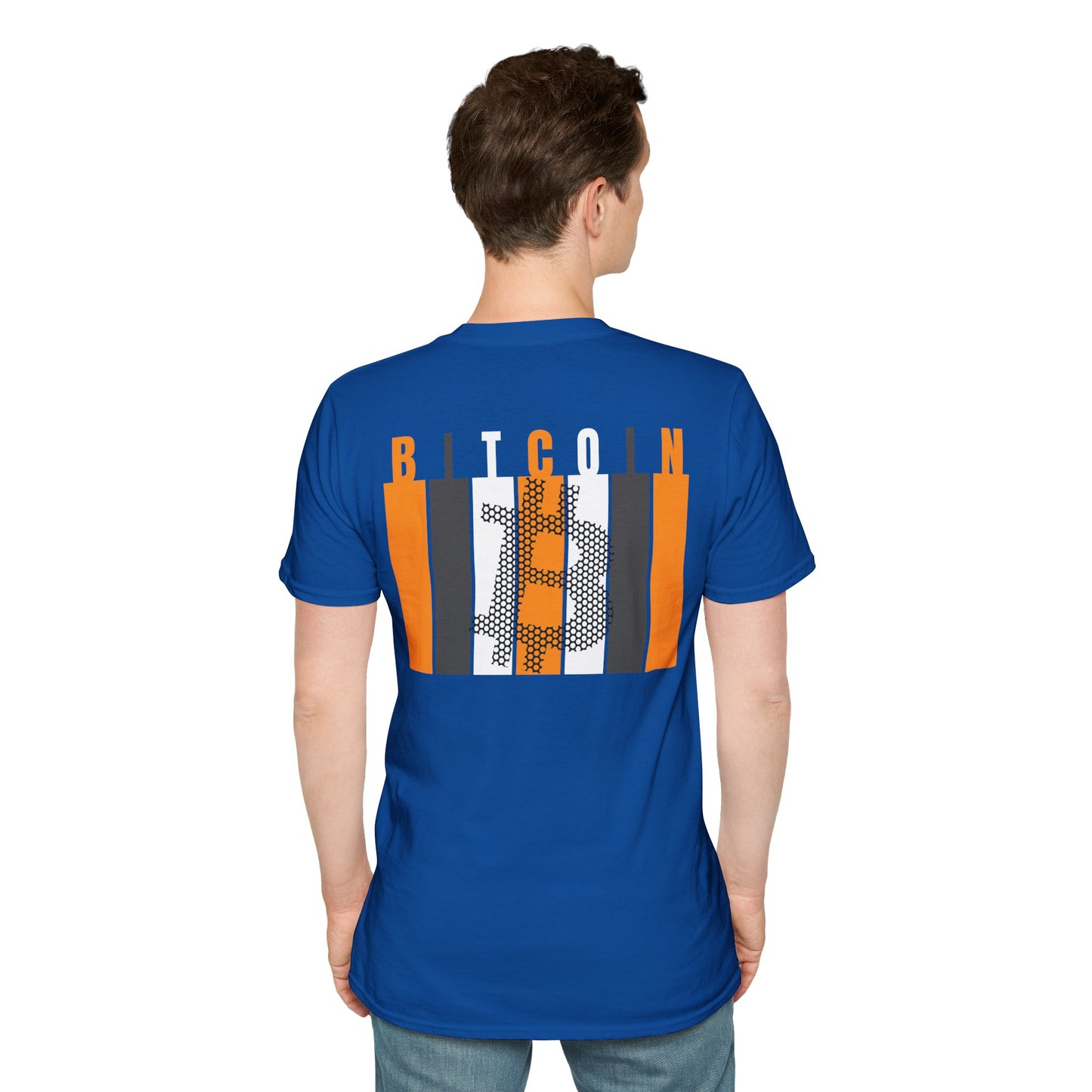 2-sided, Bitcoin (BTC) Decentralized Freedom Dark colors Unisex T-Shirt by cypherpunkgear.com