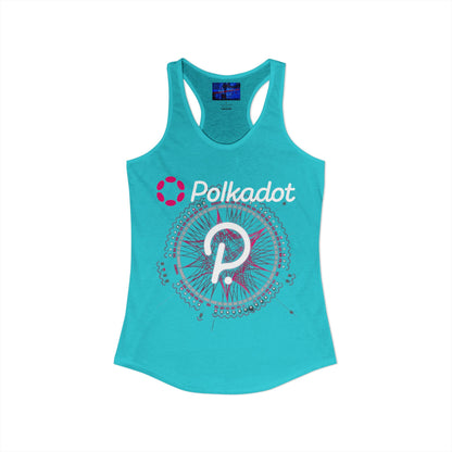 Polkadot (DOT) Women's Racerback Tank Top by cypherpunkgear.com