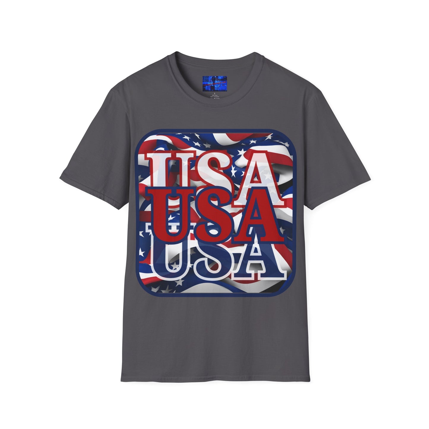 RED White and Blue USA Patriot Dark colors Unisex T-Shirt by cypherpunkgear.com