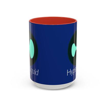 Hyperliquid White font Blue Accent Mug by cypherpunkgear.com