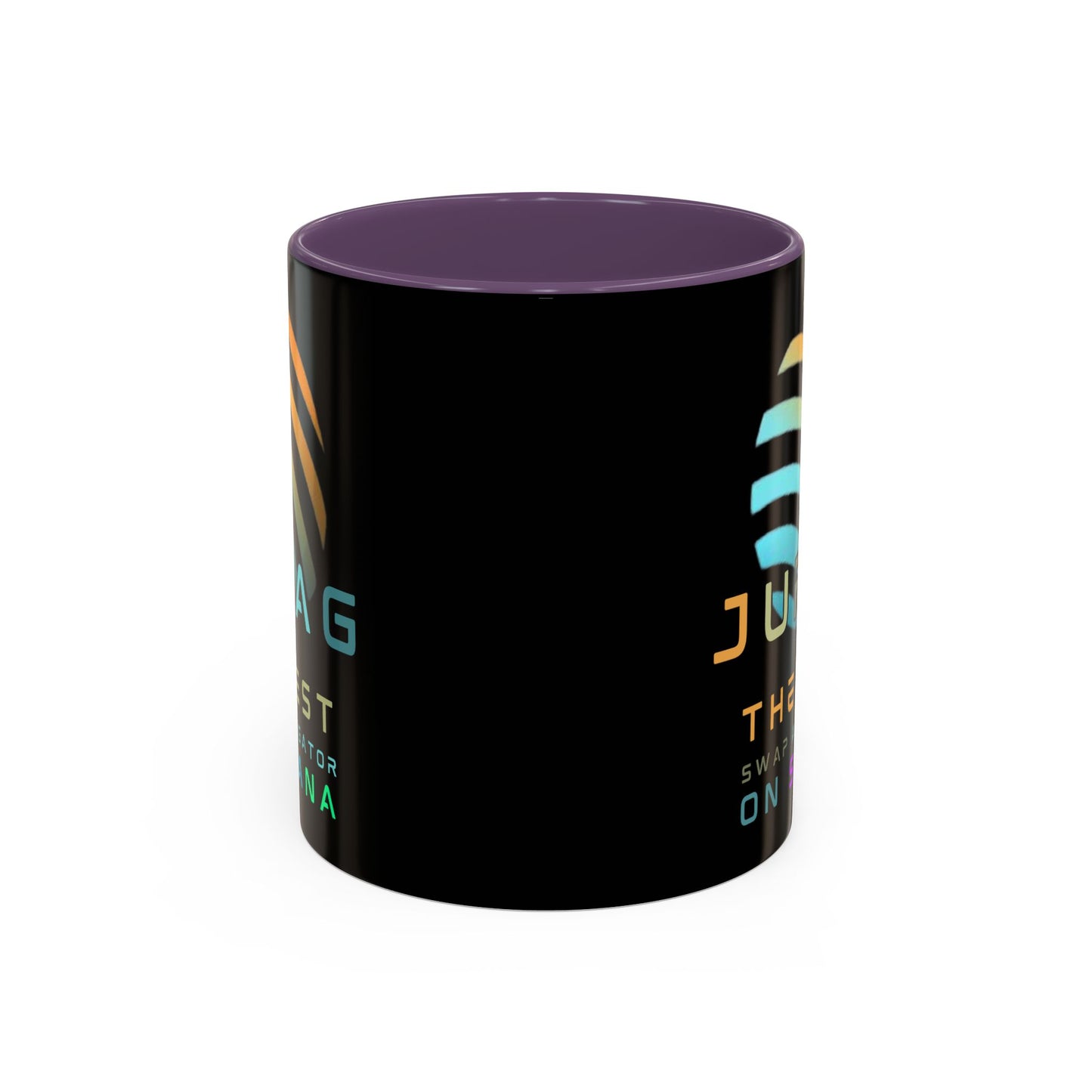 Jupiter (JUP) the best aggregator on Solana Black Accent Mug by cypherpunkgear.com