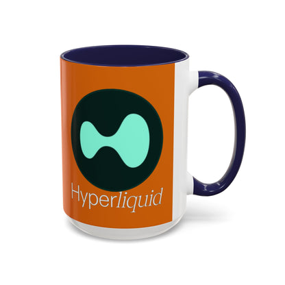 Hyperliquid White font Orange Accent Mug by cypherpunkgear.com