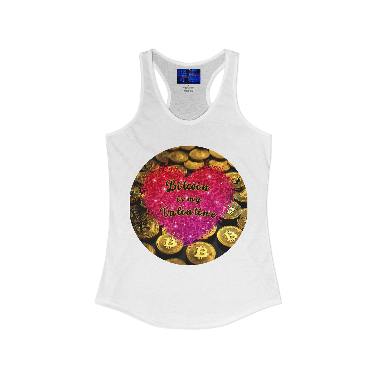 Bitcoin is My Valentine Women's Racerback Tank Top by cypherpunkgear.com