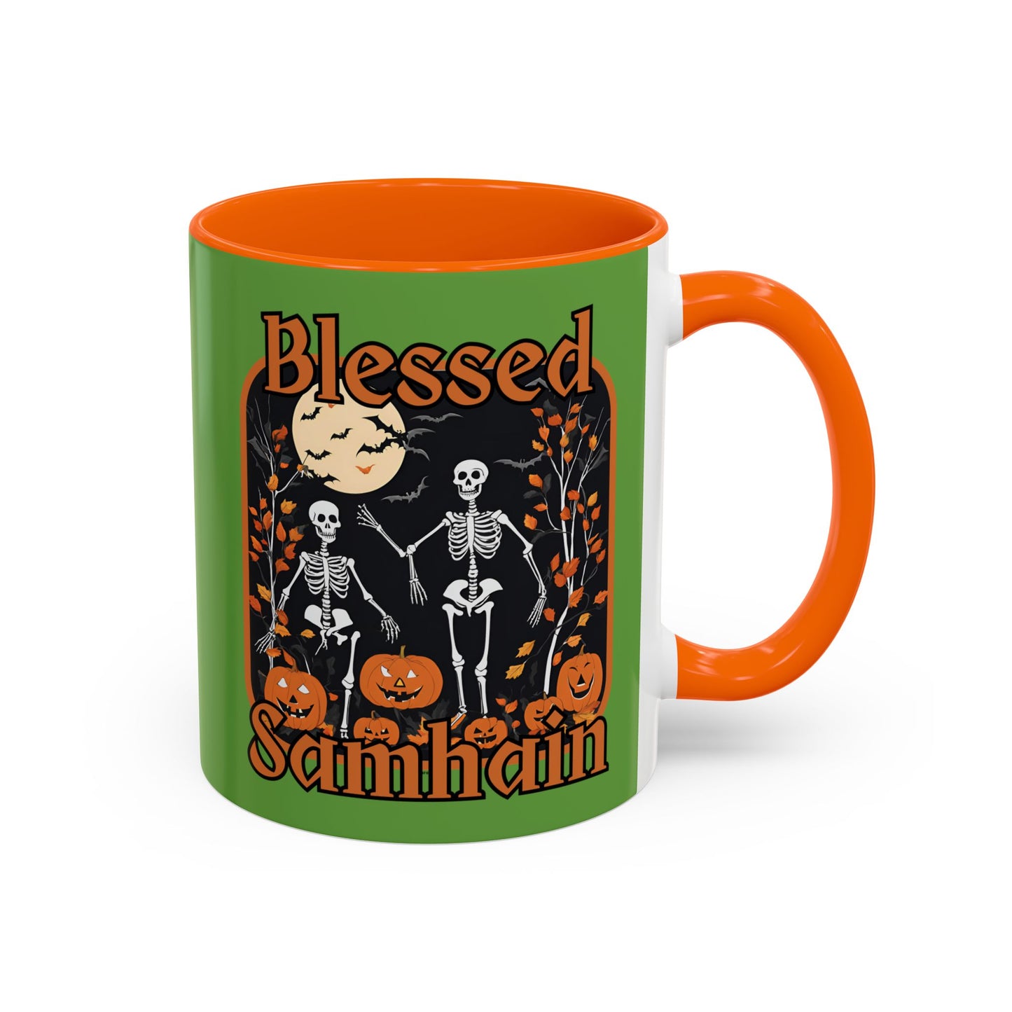 Spooktacular Skeletons of Samhain Accent Mug by CreepyCrafts.boo