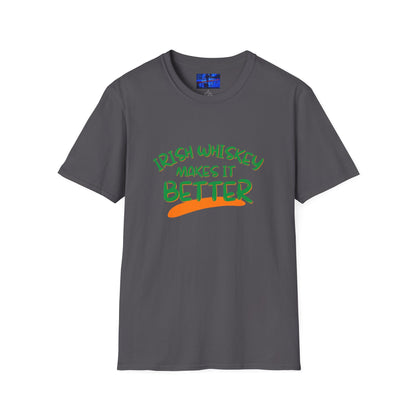 Irish Whiskey makes it better GNfont DKcolors Unisex T-Shirt by cypherpunkgear.com