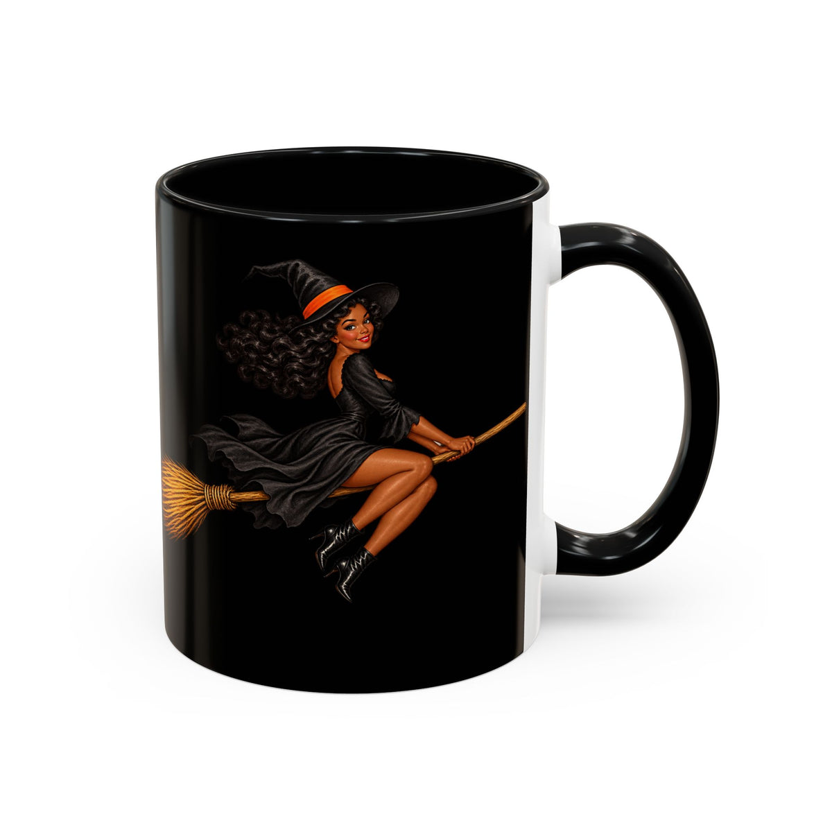 Velvet Vex Black Accent Mug by CreepyCrafts.boo
