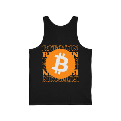 2-sided, Bitcoin, Bitcoin, Bitcoin (BTC) Unisex Jersey Tank Top by cypherpunkgear.com