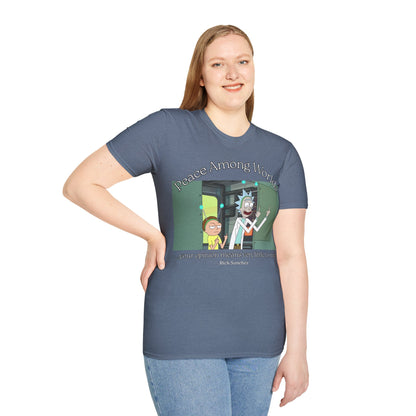 Peace Among Worlds! Dark colors Unisex T-Shirt by cypherpunkgear.com