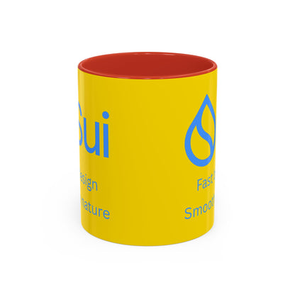 SUI Yellow Accent Mug by cypherpunkgear.com