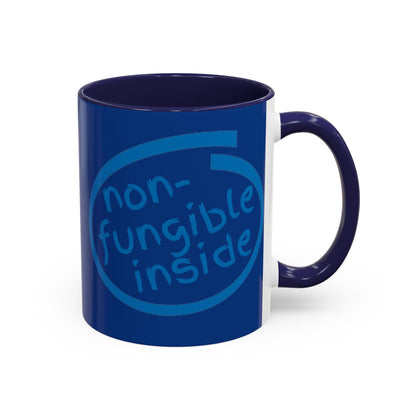 Non-Fungible Inside Dark Blue Accent Mug by cypherpunkgear.com