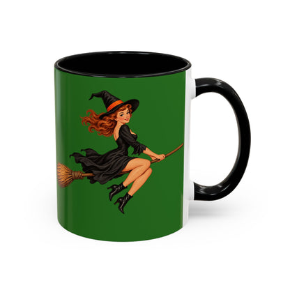 Hazel Hex Green Accent Mug by CreepyCrafts.boo