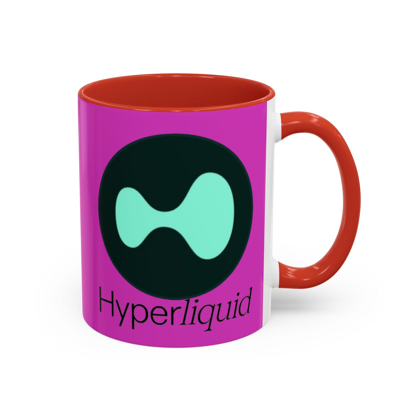 Hyperliquid Black font Pink Accent Mug by cypherpunkgear.com