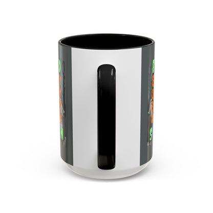 Spooky Blessed Samhain Ghost MXfont Accent Mug by cypherpunkgear