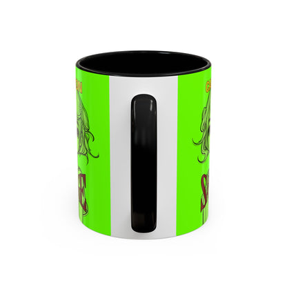 Caution, Savage Light Green Accent Mug by cypherpunkgear.com