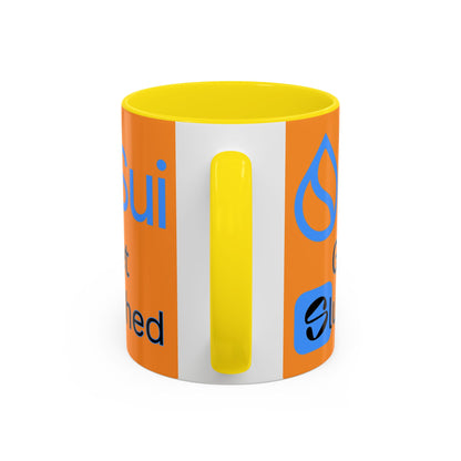 Sui: Get Slushed Orange Accent Mug by cypherpunkgear.com