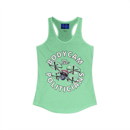 ¡Bodycam a los políticos por cypherpunkgear! Camiseta sin mangas ideal con espalda cruzada para mujer