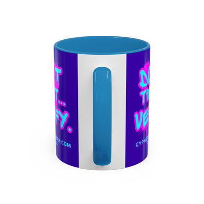 Don't Trust...Verify. Dark Purple Accent Mug by cypherpunkgear.com