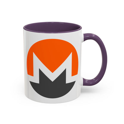 Monero (XMR) White Accent Mug by cypherpunkgear.com