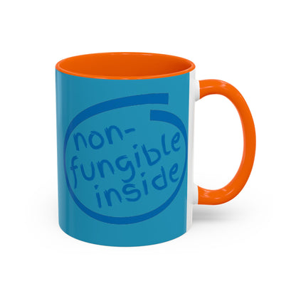 Non-Fungible Inside Turquoise Accent Mug by cypherpunkgear.com