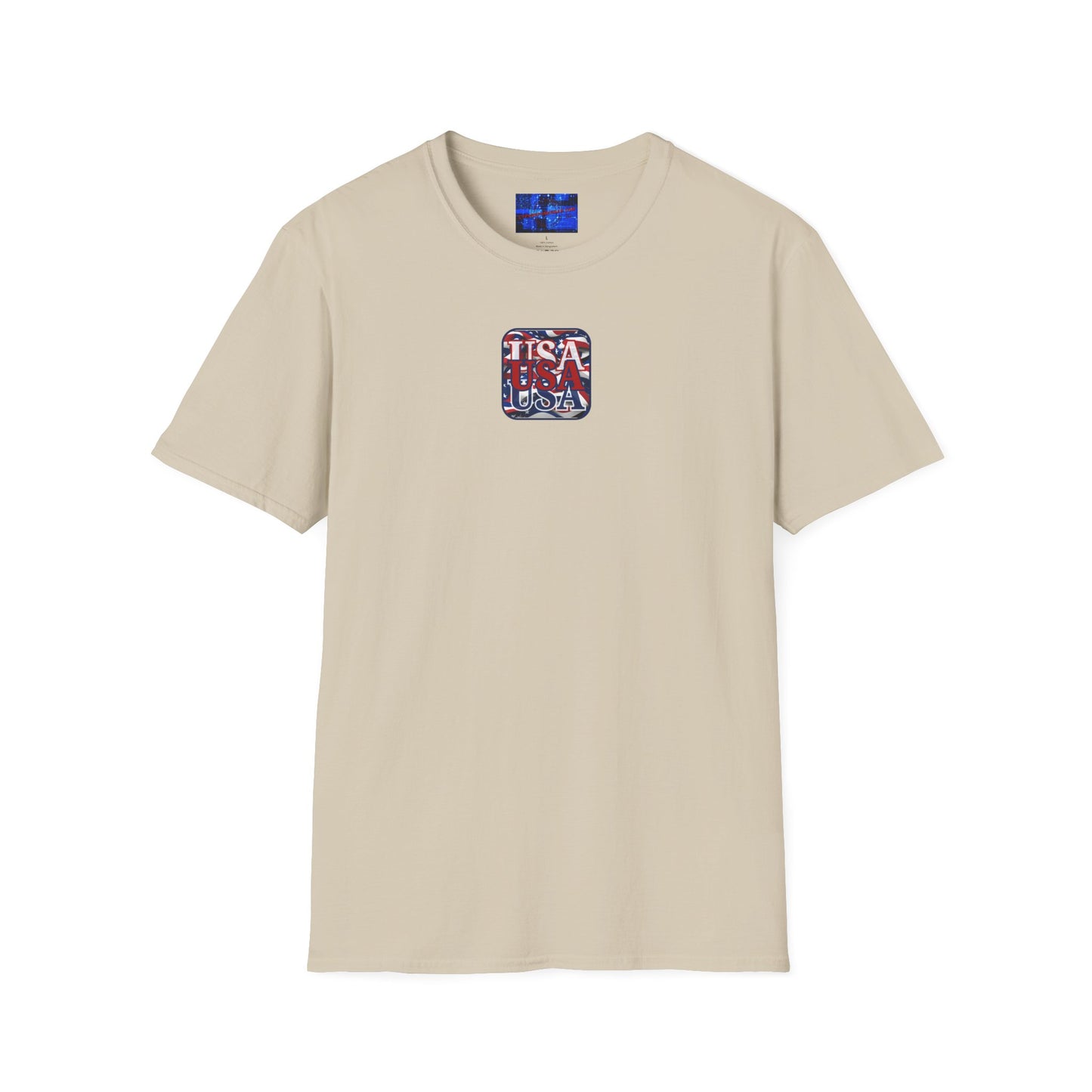 2-sided RED White and Blue USA Patriot Light colors Unisex T-Shirt by cypherpunkgear.com