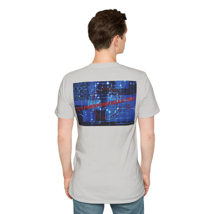 2-sided, cypherpunkgear.com logo Light colors Unisex T-Shirt by cypherpunkgear.com