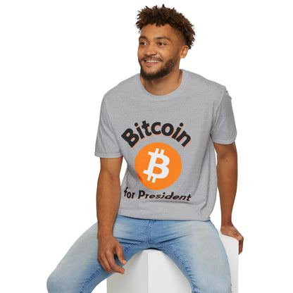 Bitcoin (BTC) for President LTcolors Unisex T-Shirt by cypherpunkgear