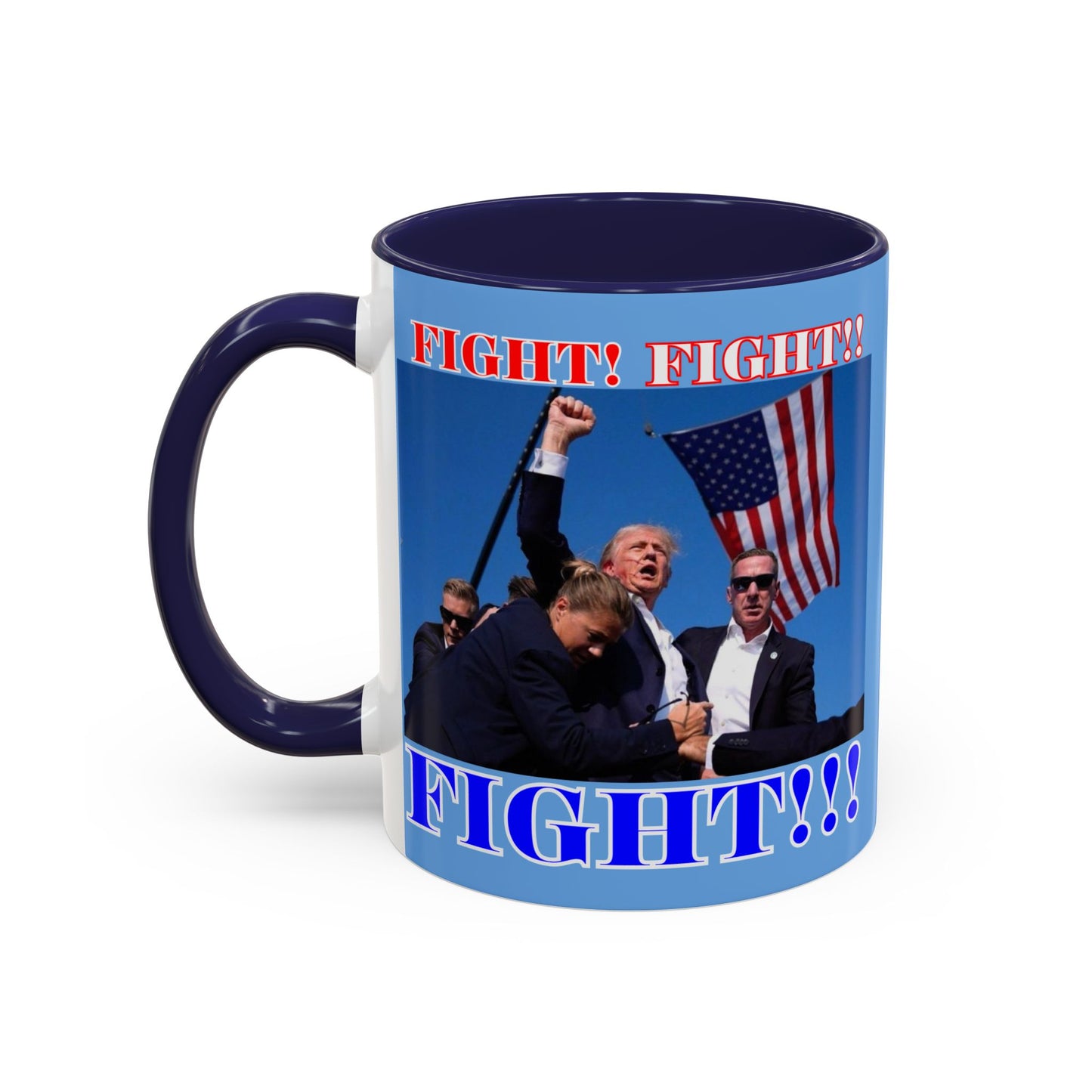 FIGHT! FIGHT!! FIGHT!!! Accent Mug by cypherpunkgear