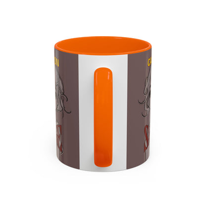 Caution, Savage Grey Accent Mug by cypherpunkgear.com