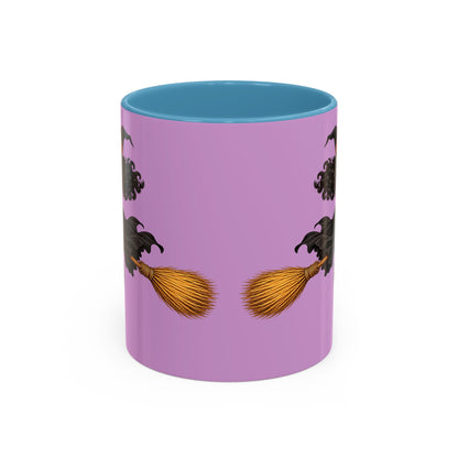 Velvet Vex Pink Accent Mug by CreepyCrafts.boo