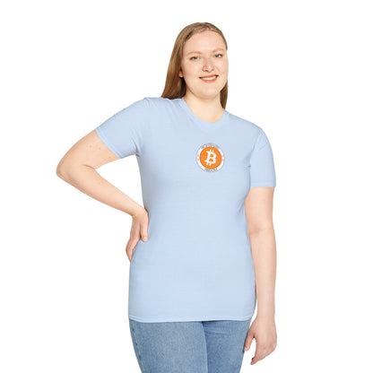 2-sided, Bitcoin, Bitcoin, Bitcoin (BTC) Light colors Unisex T-Shirt by cypherpunkgear.com
