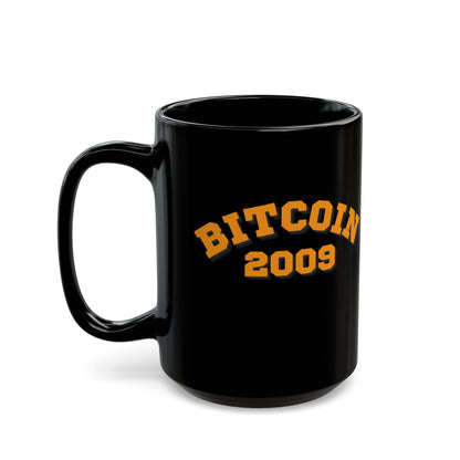 Bitcoin 2009 Black Mug by cypherpunkgear.com