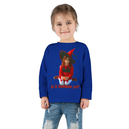 Is it Samhain yet? Toddler Long Sleeve Tee by CreepyCrafts.boo