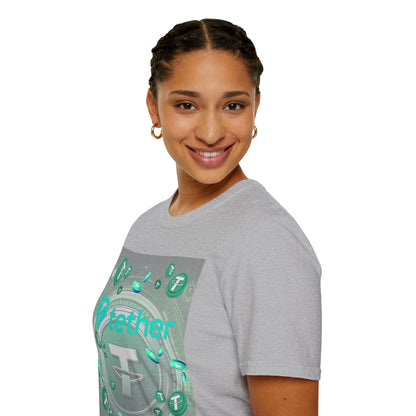 Tether Light colors Unisex T-Shirt by cypherpunkgear.com