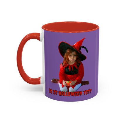 Is it Halloween yet? Light Purple Accent Mug by CreepyCrafts.boo
