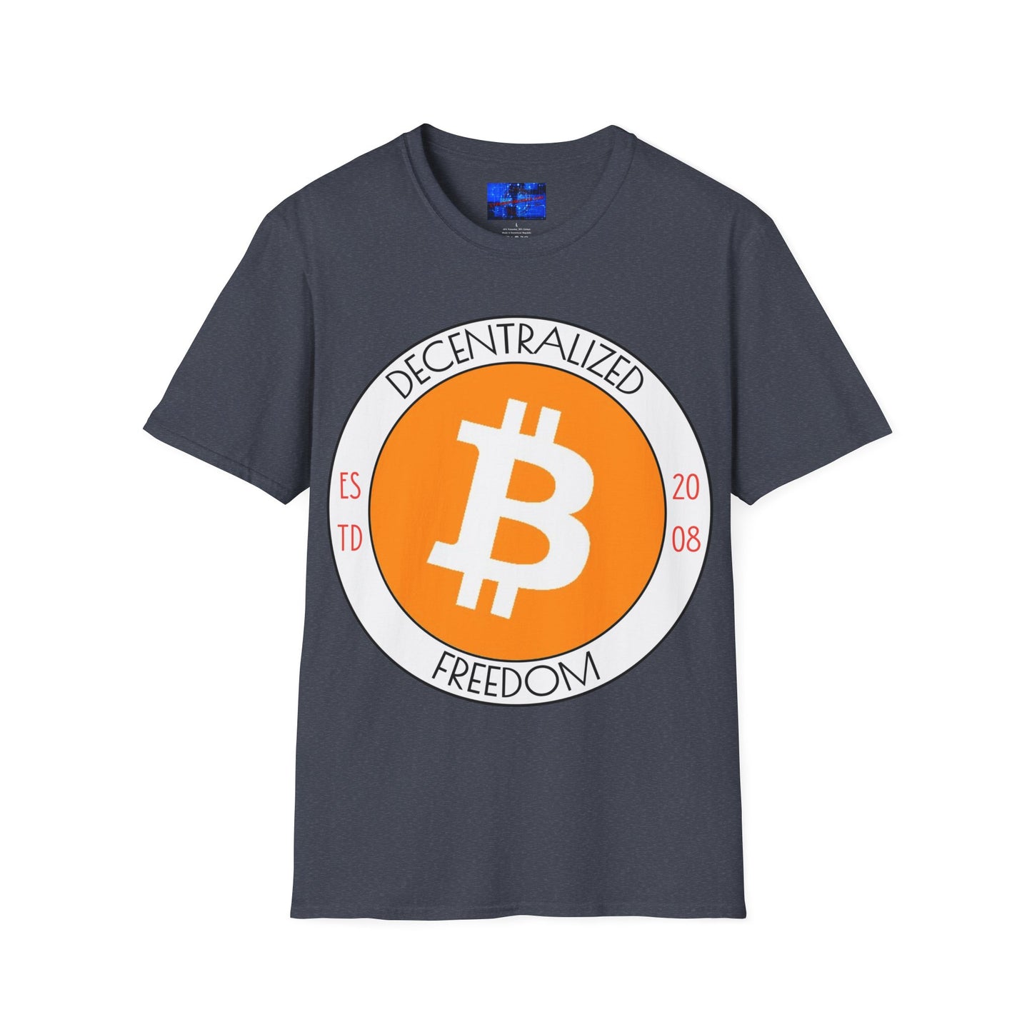 Bitcoin Decentralized Freedom DKcolors Unisex T-Shirt by cypherpunkgear