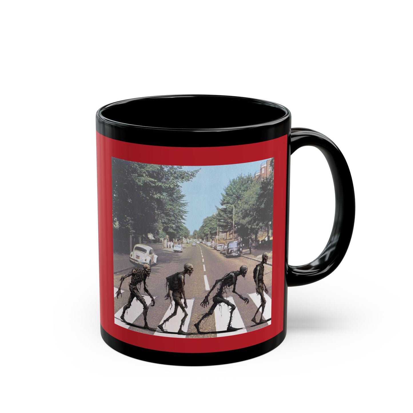 2-sided, Scabby Road Red Mug by CreepyCrafts.boo