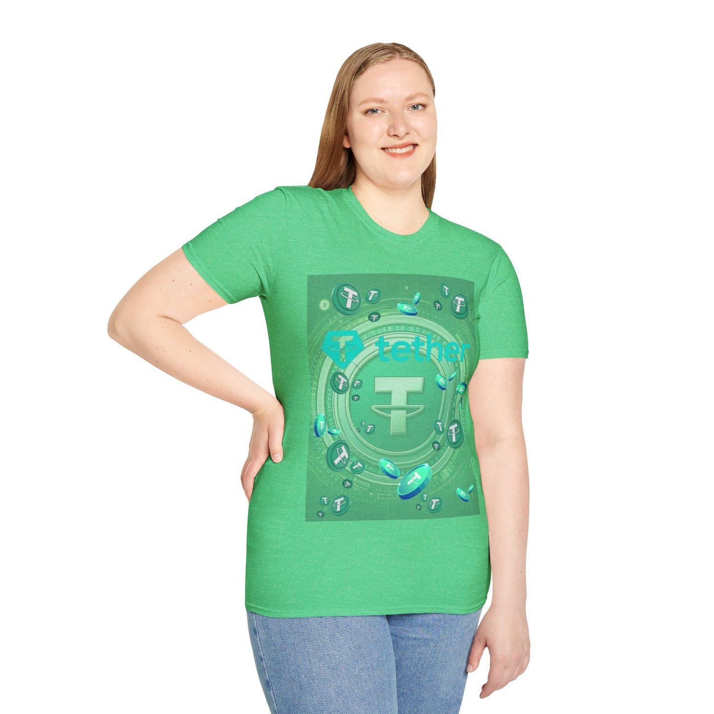 Tether Dark colors Unisex T-Shirt by cypherpunkgear.com