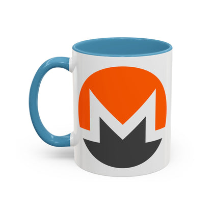 Monero (XMR) White Accent Mug by cypherpunkgear.com