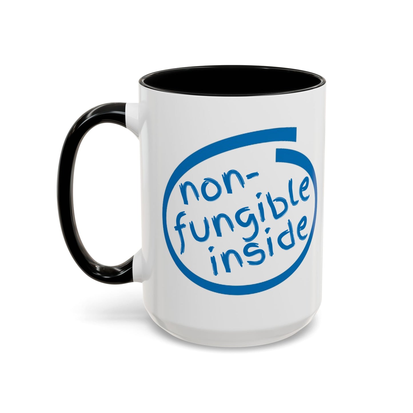 Non-Fungible Inside White Accent Mug by cypherpunkgear.com