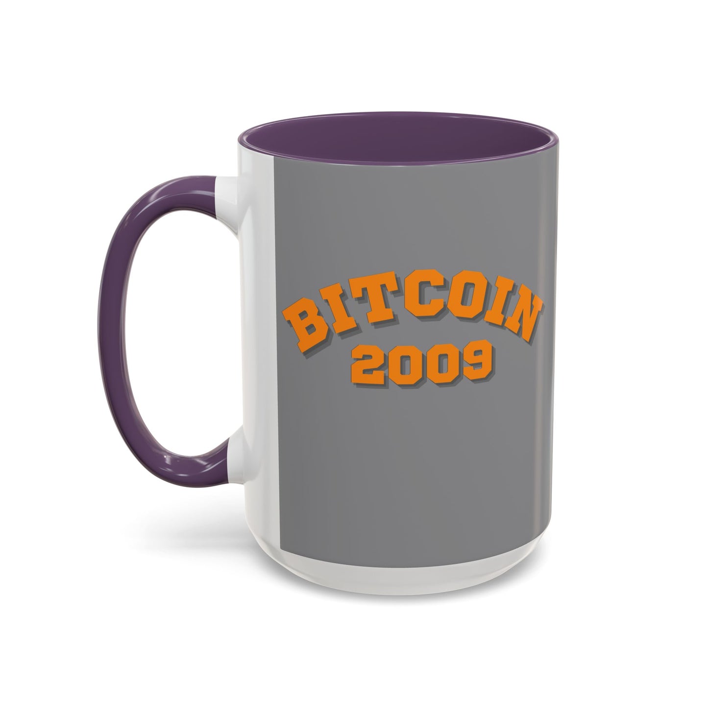 Bitcoin 2009 Grey Accent Mug by cypherpunkgear.com