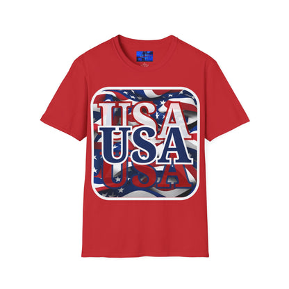 Red White and BLUE USA Patriot LTcolors Unisex T-Shirt by cypherpunkgear