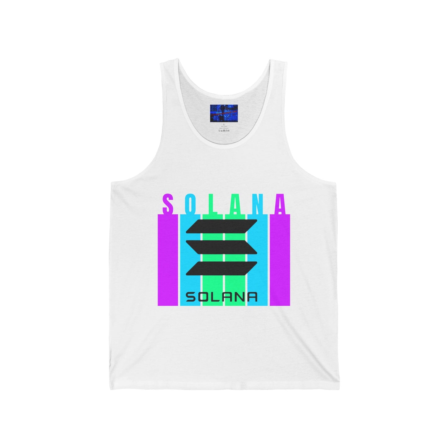 Solana (SOL) Freedom Unisex Jersey Tank Top by cypherpunkgear.com