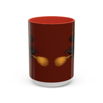 Velvet Vex Brown Accent Mug by CreepyCrafts.boo