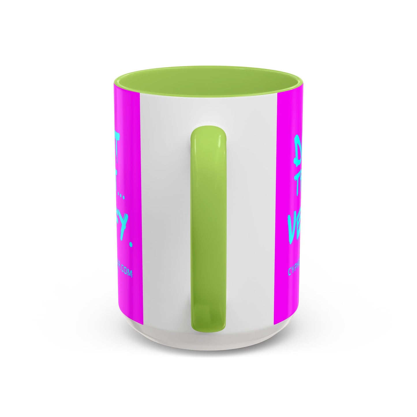 Don't Trust...Verify. Electric Magenta Accent Mug by cypherpunkgear.com