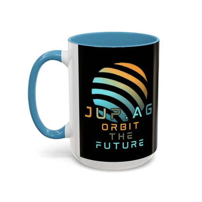 Jupiter (JUP) Orbit the Future Black Accent Mug by cypherpunkgear.com
