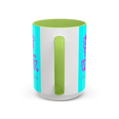 Don't Trust...Verify. Cyan Accent Mug by cypherpunkgear.com