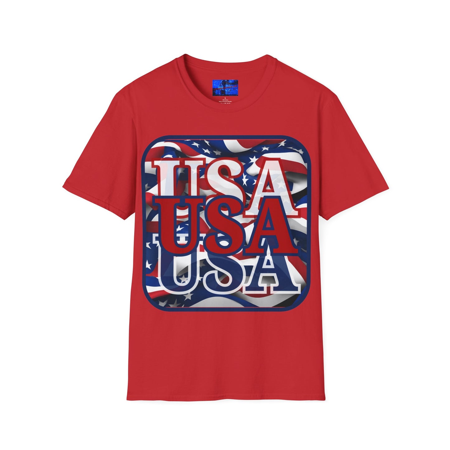 RED White and Blue USA Patriot LTcolors Unisex T-Shirt by cypherpunkgear