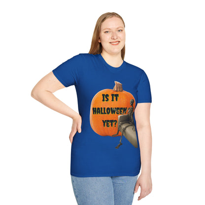 Is it Halloween yet? Skeleton's Giant Pumpkin Dark colors Unisex T-Shirt by CreepyCrafts.boo